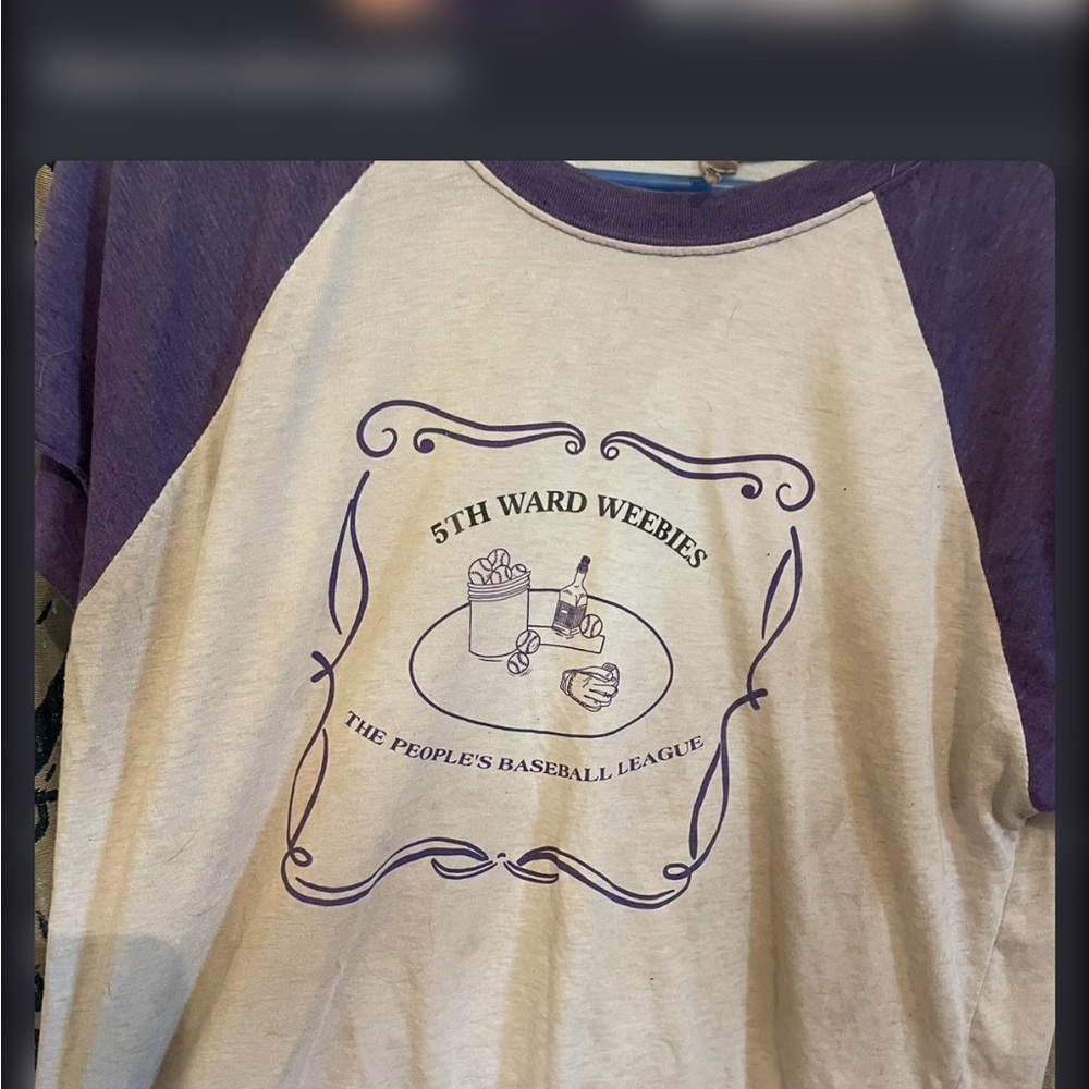 Rare 5th ward weebie baseball tee